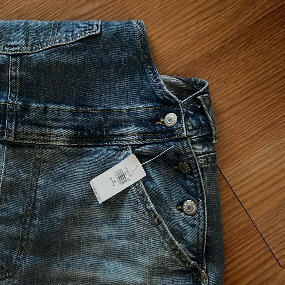 Old Navy OG Straight Workwear Jean Overalls 12 Petite